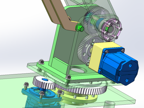 Five degree of freedom hydraulic manipulator SW23 editable Modèle 3D
