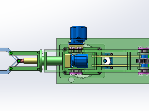 Five degree of freedom hydraulic manipulator SW23 editable Modèle 3D