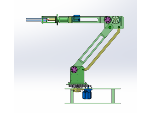 Five degree of freedom hydraulic manipulator SW23 editable Modèle 3D
