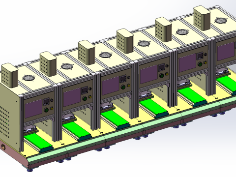 Six station press SW20 editable 3D Model