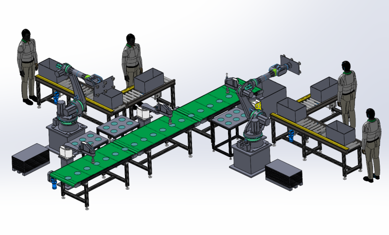 Design of Aluminum Plate Inspection and Packing Line Body Modelo 3D .c4d .max .obj .3ds .fbx .stl .blend