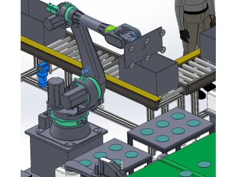 Design of Aluminum Plate Inspection and Packing Line Body 3D Model