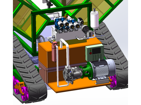 Design of a vision multifunctional disaster relief crawler robot 3D Модель