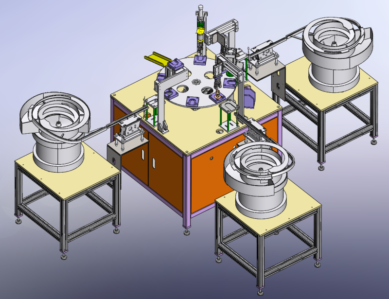 Plastic parts assembly equipment sw22 editable 3D Model .c4d .max .obj .3ds .fbx .stl .blend 