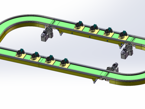 Sw three-dimensional drawing of accompanying fixture horizontal return system Modelo 3D