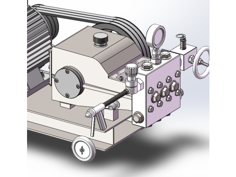 Three-dimensional diagram of small industrial cleaning machine Model 3D
