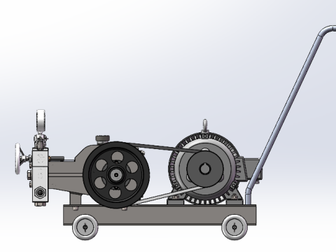 Three-dimensional diagram of small industrial cleaning machine Model 3D