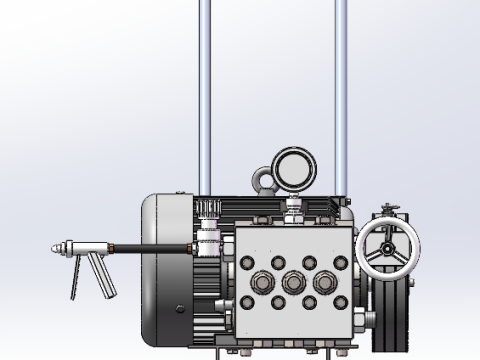Three-dimensional diagram of small industrial cleaning machine Model 3D