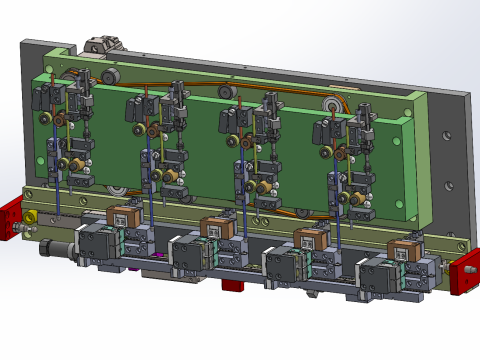 Three-dimensional drawing of threading assembly of winding machine Model 3D