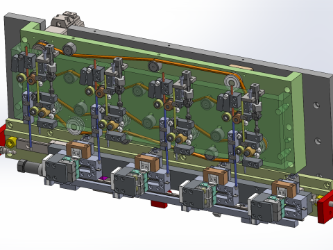 Three-dimensional drawing of threading assembly of winding machine 3D 模型