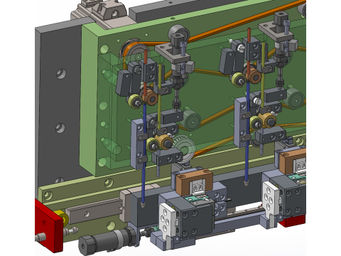 Three-dimensional drawing of threading assembly of winding machine 3D 模型