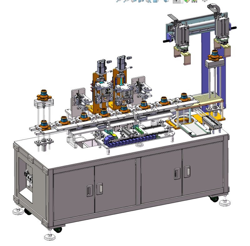 Wheel flange dimension testing machine 3D Model .c4d .max .obj .3ds .fbx .stl .blend 