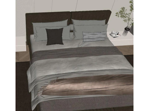 Modern home bedroom 3D Model