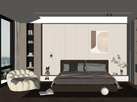 Modern home bedroom Model 3D