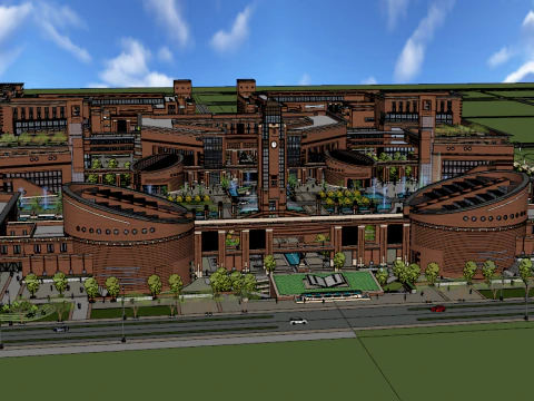 Modern science and technology innovation scientific research education university project design 3D Model