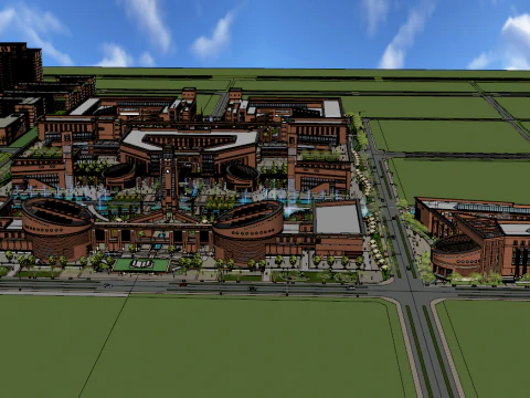 Modern science and technology innovation scientific research education university project design 3D Model