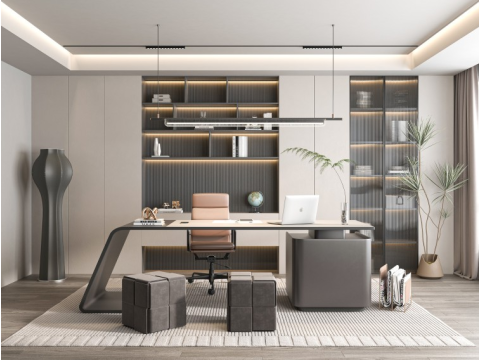 Modern Study SU Model 3D Model