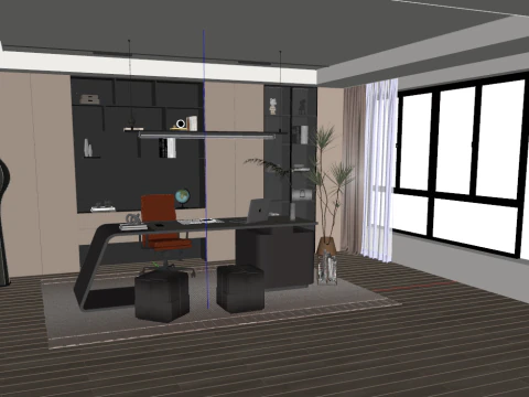 Modern Study SU Model 3D Model