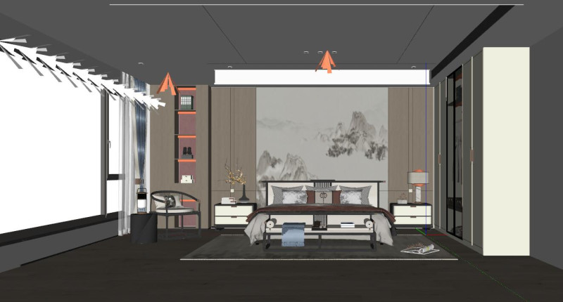 Bedroom Model 3D .c4d .max .obj .3ds .fbx .stl .blend