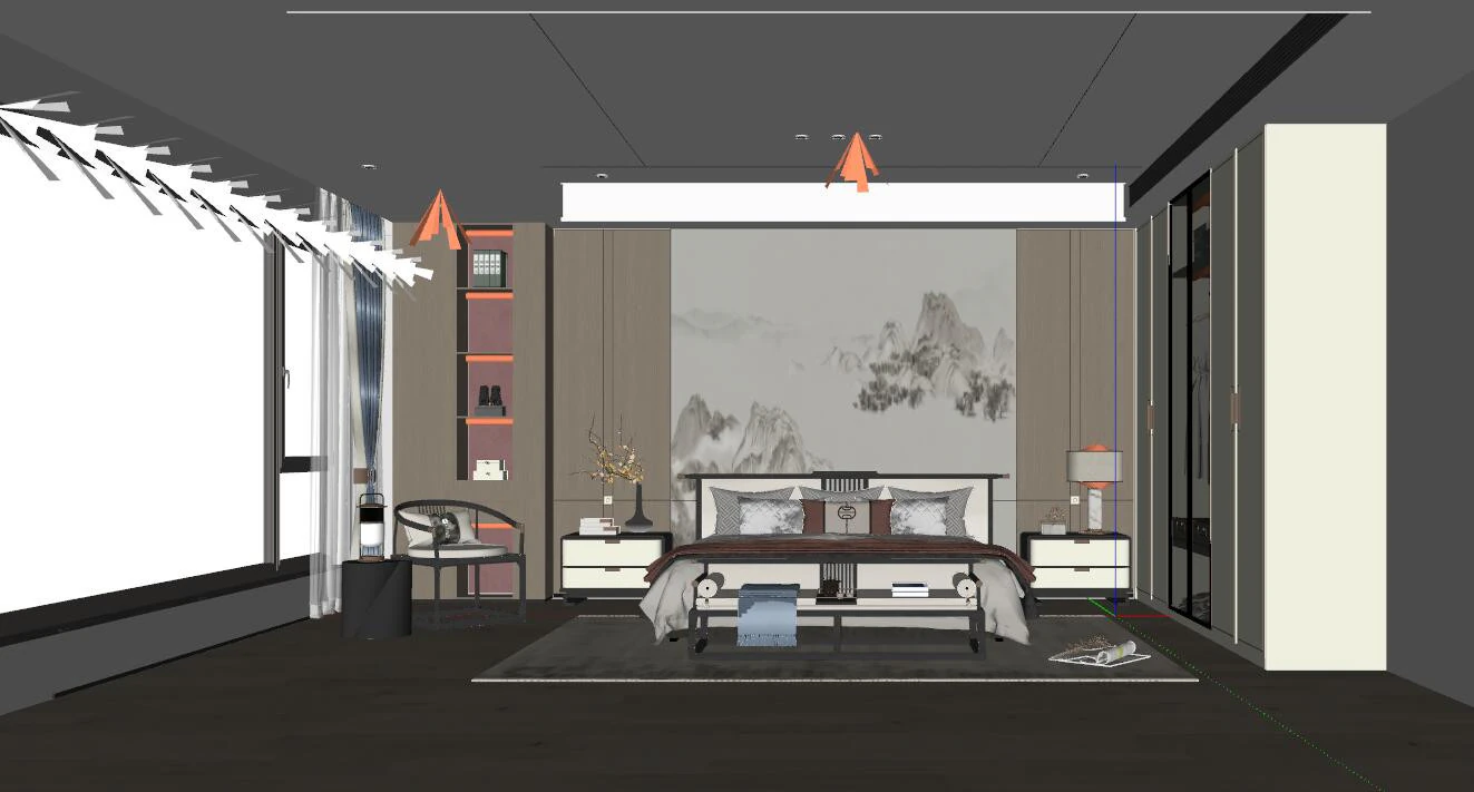 Bedroom 3D Model .c4d .max .obj .3ds .fbx .stl .blend