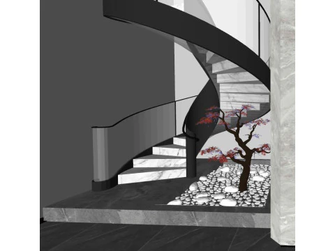 New Chinese living room SU model 3D Model