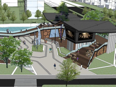 Park Civic Center Sports Fitness Leisure Waterfront Park Model 3D Model