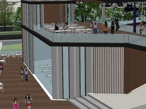 Park Civic Center Sports Fitness Leisure Waterfront Park Model 3D 模型