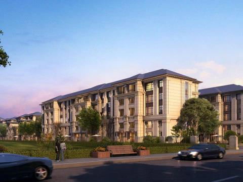 SU model for the design of a Chinese style stacked and row villa architectural scheme 3D Model