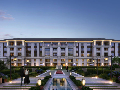 SU model for the design of a Chinese style stacked and row villa architectural scheme 3D Model