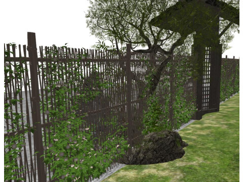 SU model of dry landscape courtyard 3D 모델