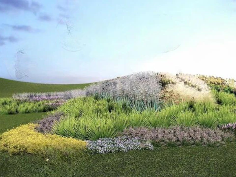 SU Модель группового ландшафта Хуацзин 3D Модель