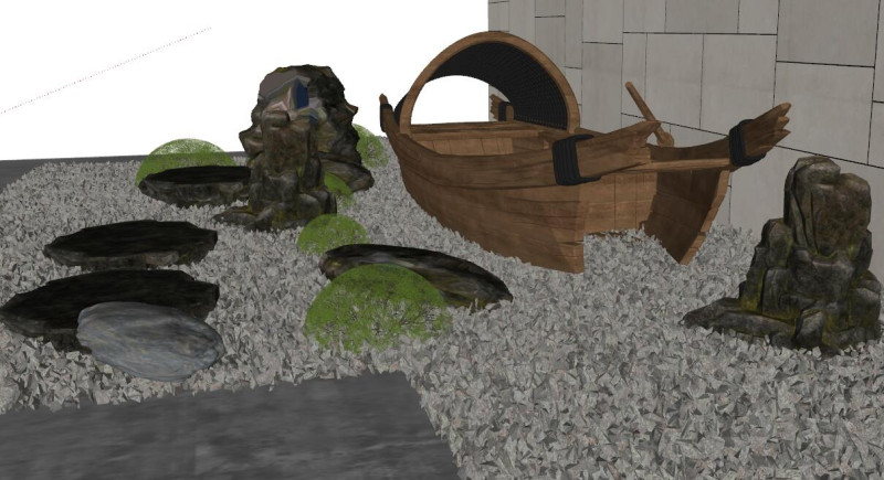 SU Model of Modern Ship Pieces 3D Modell .c4d .max .obj .3ds .fbx .stl .blend