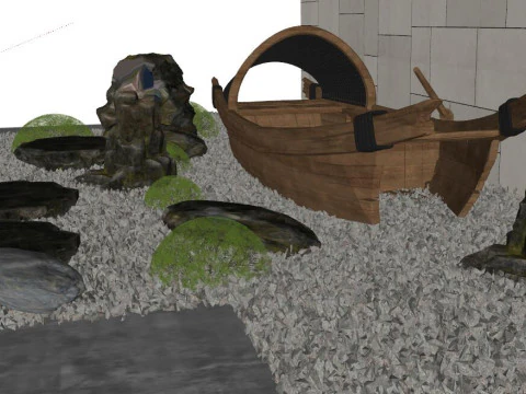 SU Model Potongan Kapal Modern Model 3D