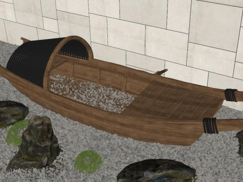 SU Model of Modern Ship Pieces 3D Modell