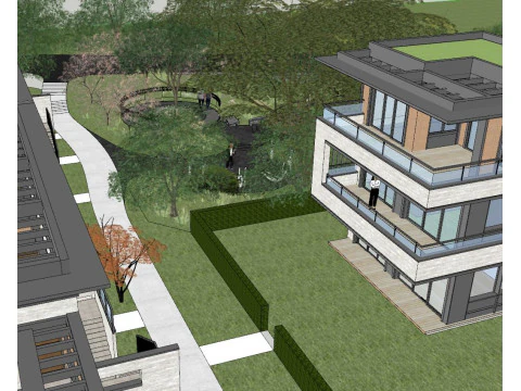 Su model krajobrazu terenów emerytalnych Model 3D