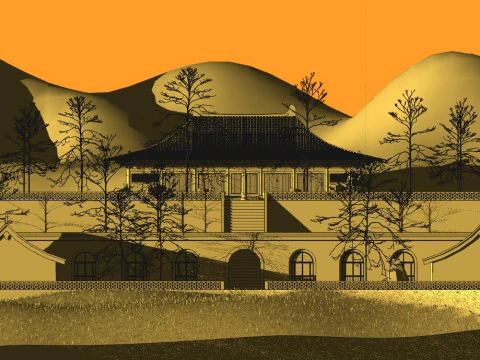 SU model of topography in an ancient built belt 3D Model