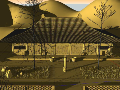 SU model of topography in an ancient built belt Modello 3D