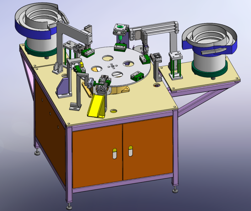 Plastic cap gluing assembly equipment sw22 editable 3D Model .c4d .max .obj .3ds .fbx .stl .blend 