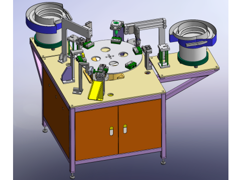 Plastic cap gluing assembly equipment sw22 editable 3D मॉडल
