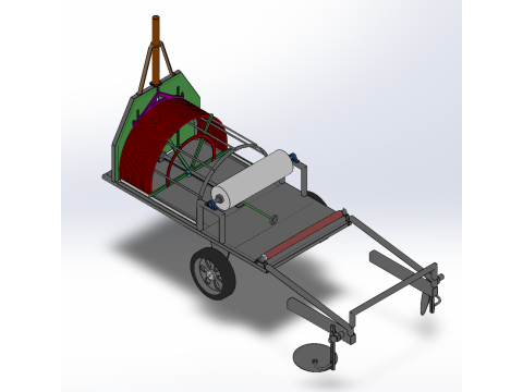 Small arch shed laying machine 3D Modell