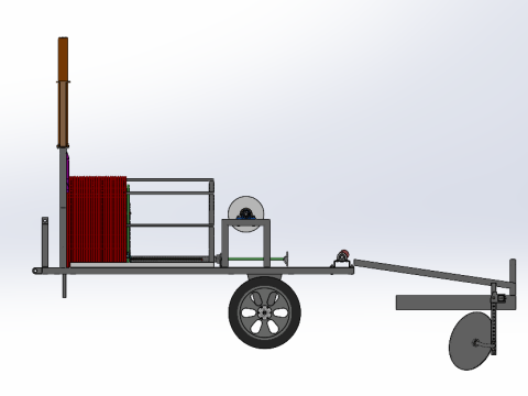 Small arch shed laying machine 3D Model