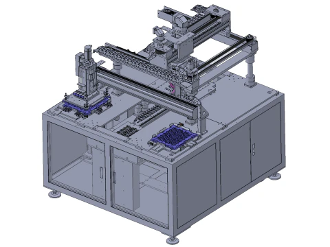 Equipos automáticos de carga y descarga de film. Modelo 3D