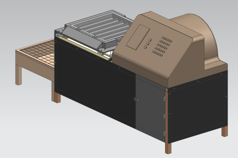 Automatic sausage oven with simulation UG12 3D Model .c4d .max .obj .3ds .fbx .stl .blend