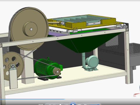 Automatic sausage oven with simulation UG12 3D Model