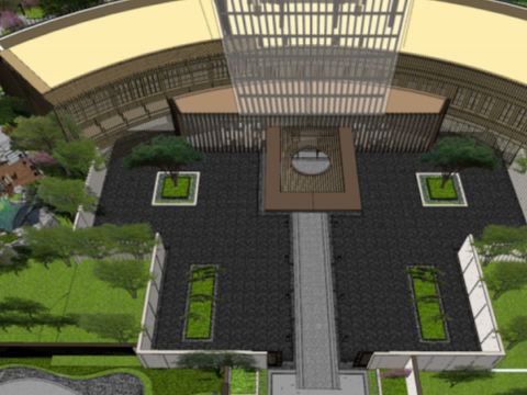 A demonstration area landscape su fine model Rongchuang No 1 hospital demonstration area 3D Model