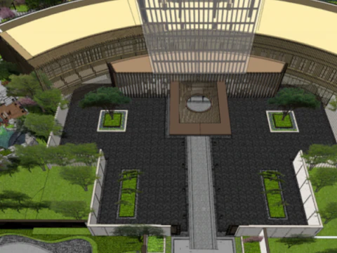 A demonstration area landscape su fine model Rongchuang No 1 hospital demonstration area 3D Model