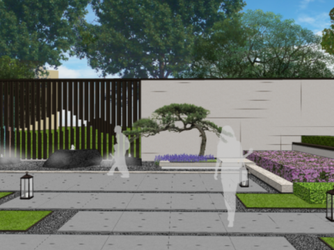 A demonstration area landscape su fine model Rongchuang No 1 hospital demonstration area 3D Model