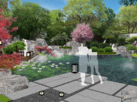 A demonstration area landscape su fine model Rongchuang No 1 hospital demonstration area Model 3D