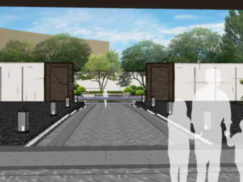 A demonstration area landscape su fine model Rongchuang No 1 hospital demonstration area 3D Model