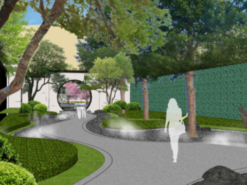 A demonstration area landscape su fine model Rongchuang No 1 hospital demonstration area 3D Model